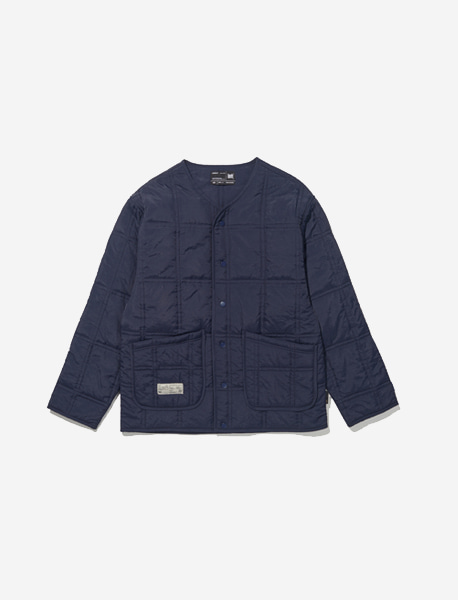 TRY QUILTED SHIRTS - NAVY brownbreath
