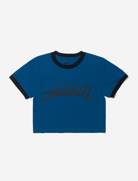 CHIIIIILL CROP TEE - BLUE brownbreath
