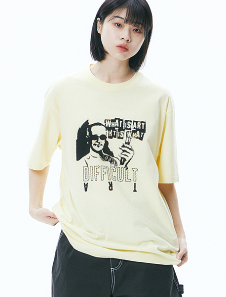 WHAT IS ART TEE - YELLOW brownbreath